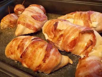 Csirkemell - Mustáros–baconos csirkemell